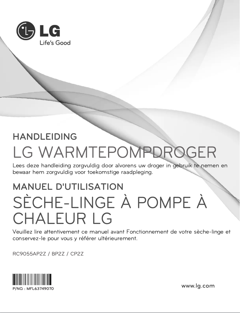 Page 1 de la notice Manuel utilisateur LG RC9055CP2Z