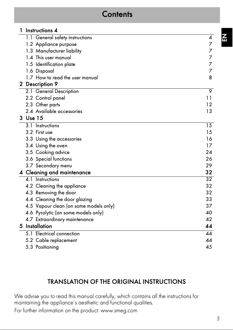 Page n°1 - Manuel utilisateur Smeg SFPA6101TVS