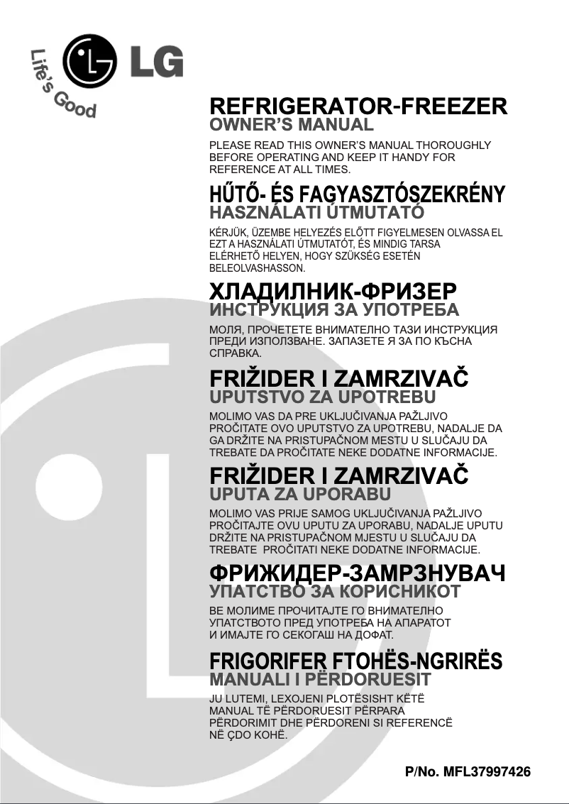 Page 1 de la notice Manuel utilisateur LG GR-B392YLCA