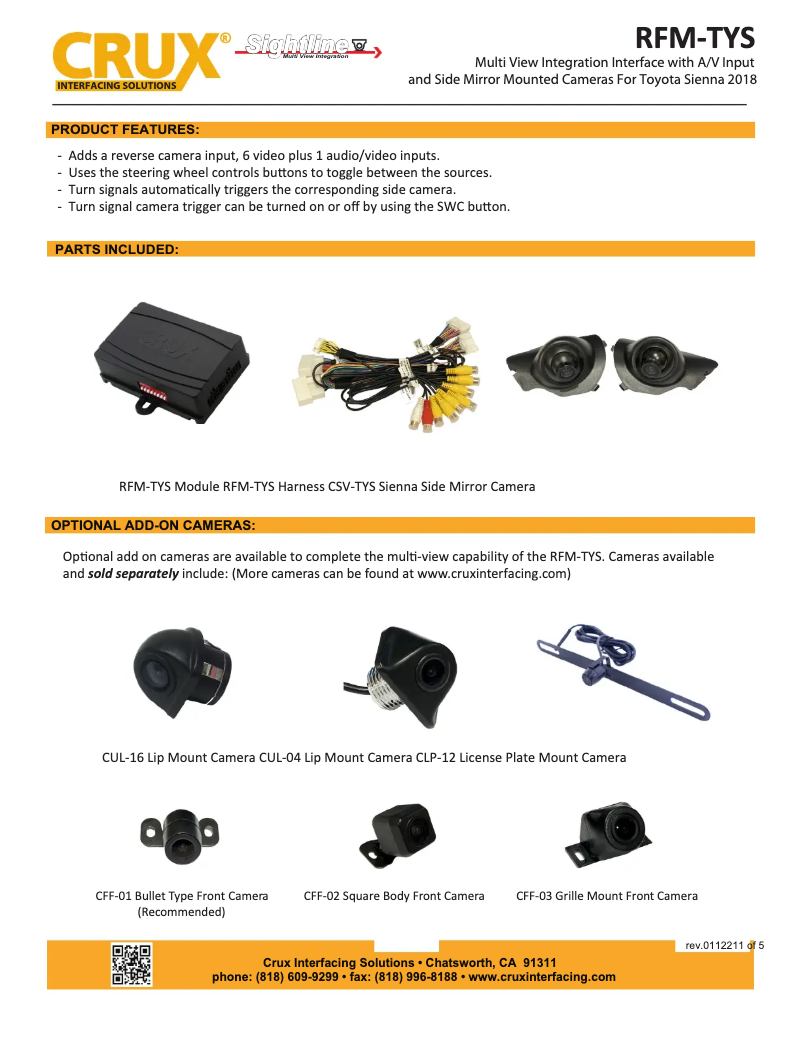 Imagen de la primera página del manual del dispositivo RFM-TYS