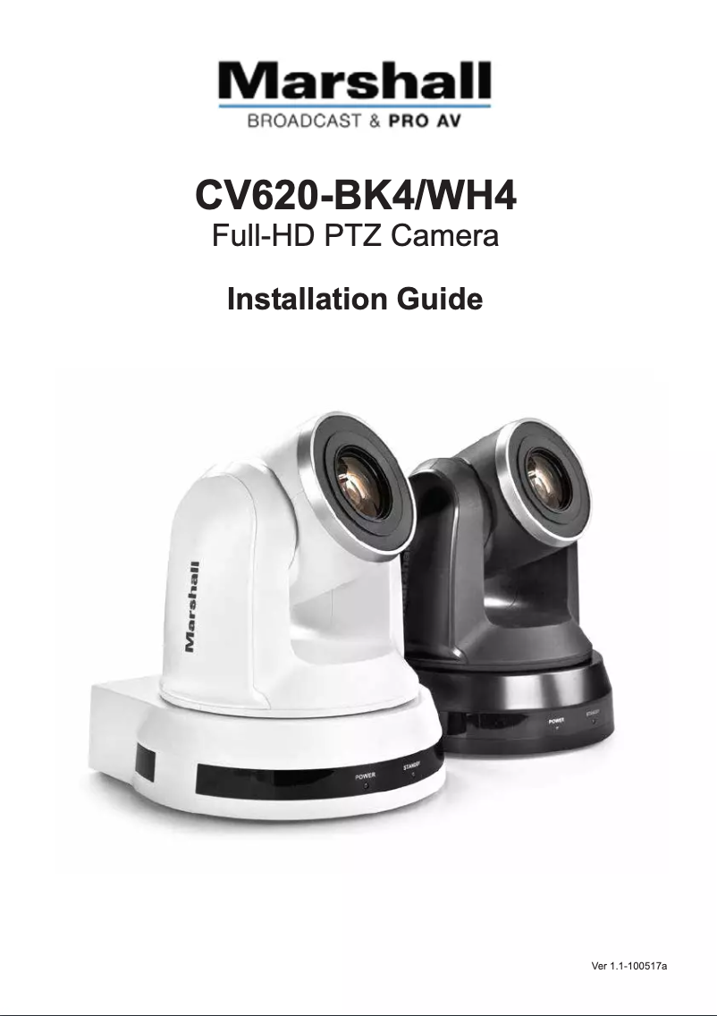 Page 1 de la notice Manuel utilisateur Marshall Electronics CV620-WH4