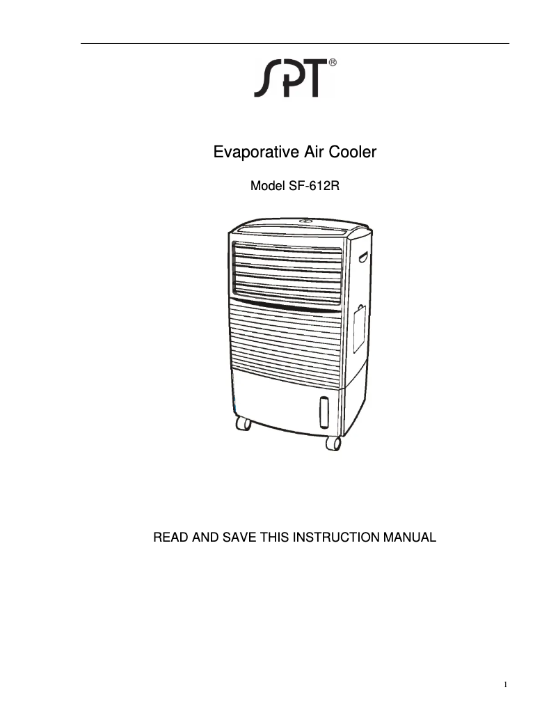 Image de la première page du manuel de l'appareil SF-612R