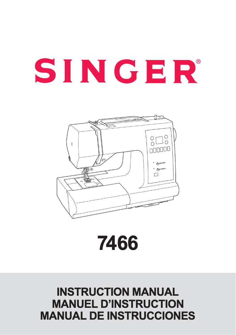 Page 1 de la notice Manuel utilisateur Singer Touch & Sew 7466