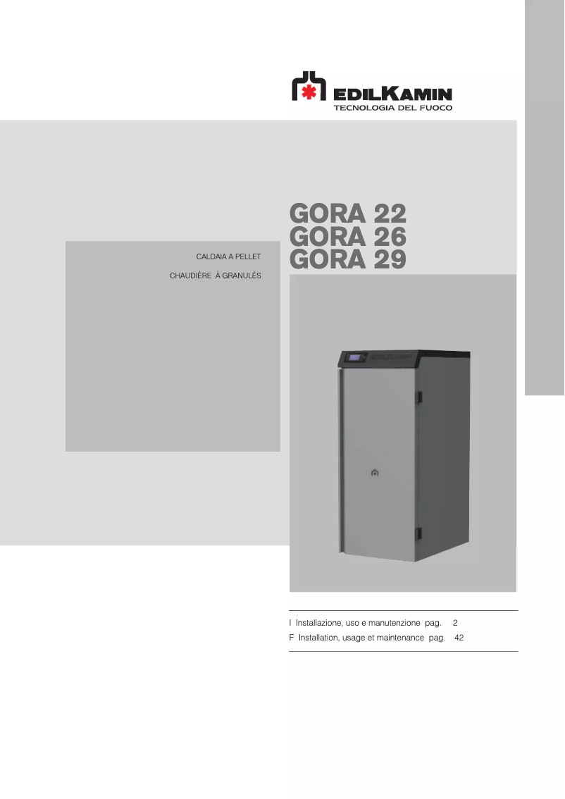 Page n°1 - Manuel utilisateur Edilkamin GORA 22