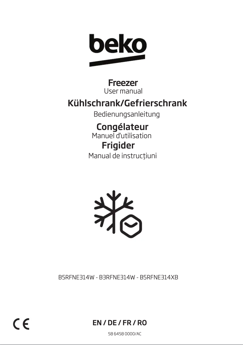 Page n°1 - Manuel utilisateur Beko B5RFNE314W