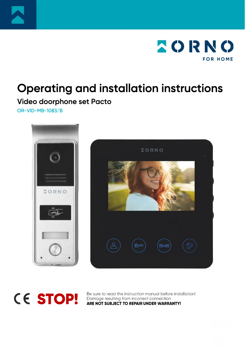 Image de la première page du manuel de l'appareil OR-VID-MB-1083