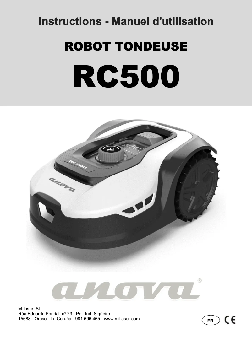 Page n°1 - Manuel utilisateur Anova RC500