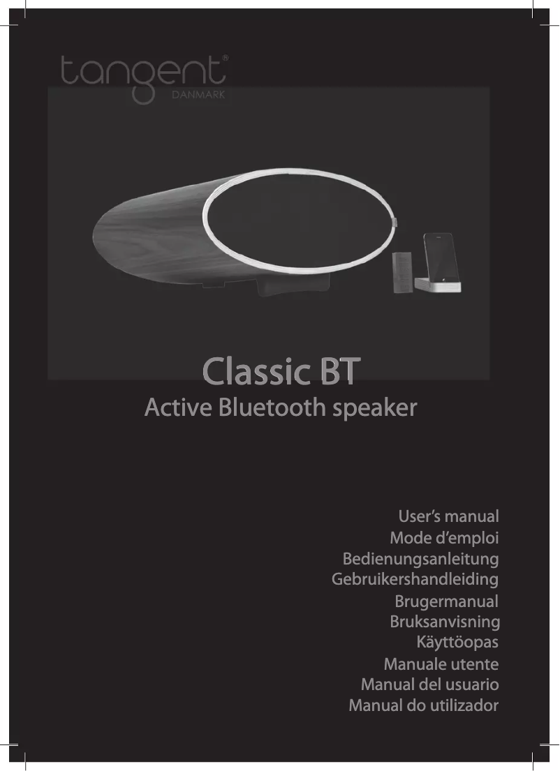 Page 1 de la notice Manuel utilisateur Tangent Classic BT