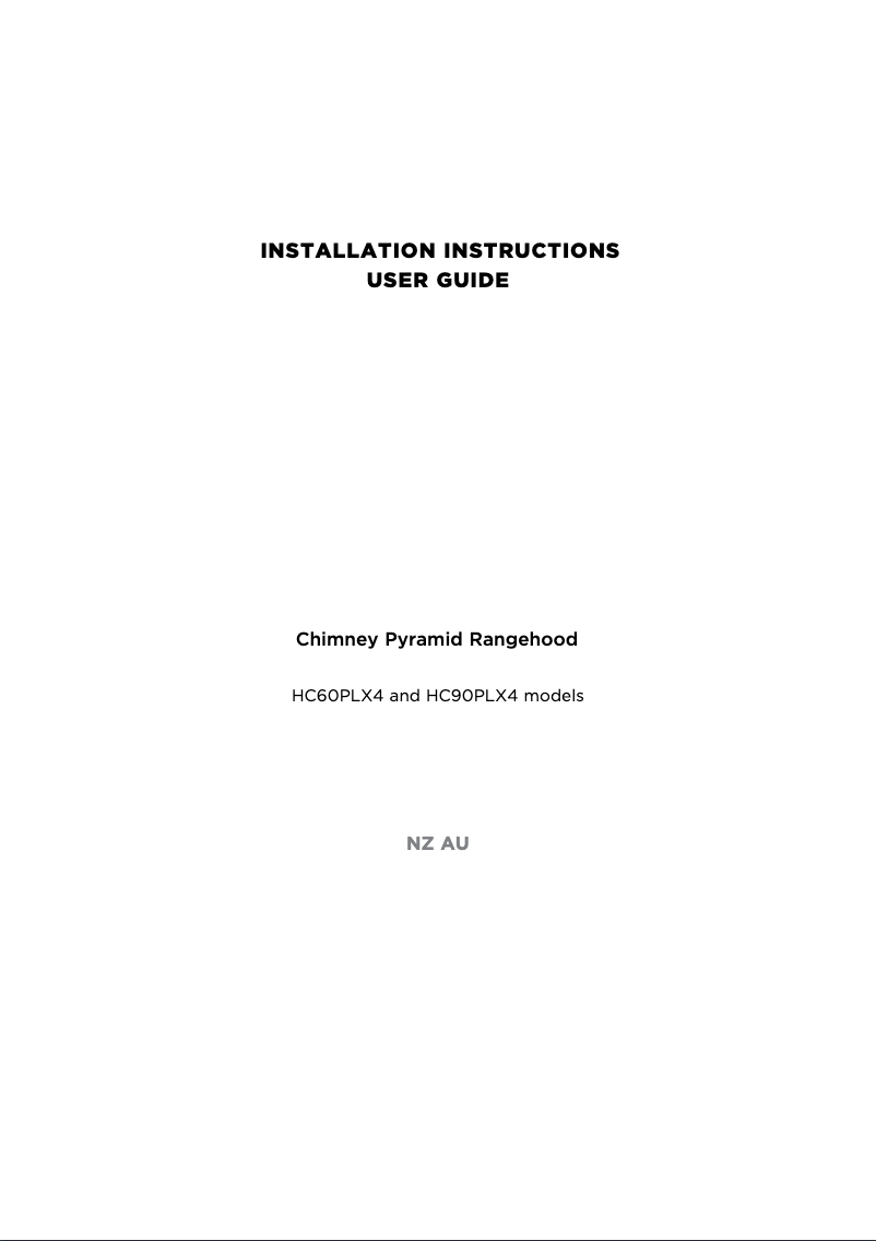 Page n°1 - Manuel utilisateur Fisher & Paykel HC90PLX4