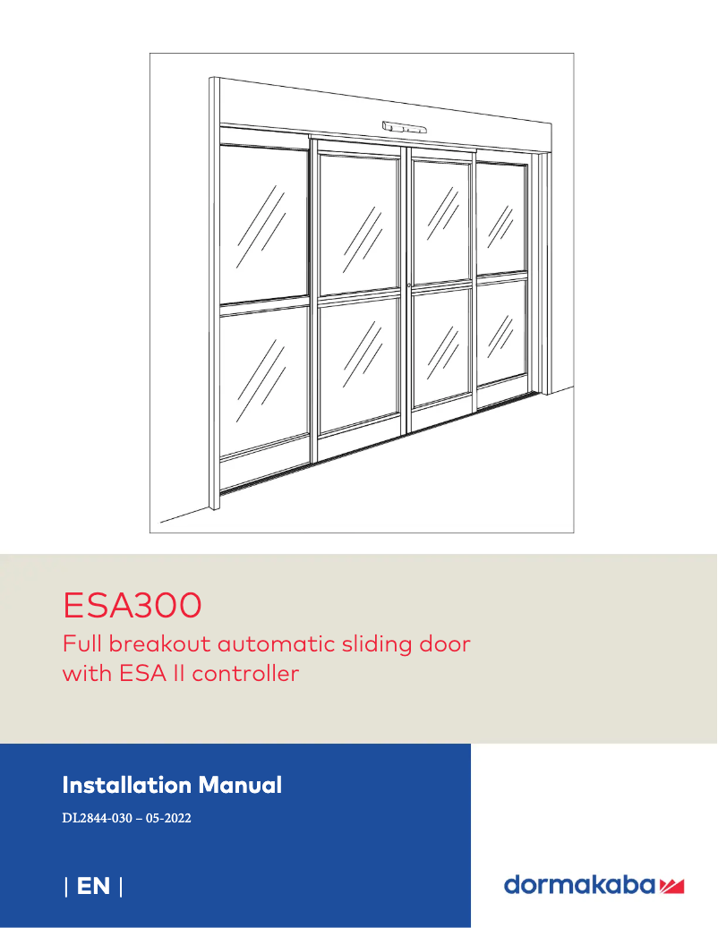 Image de la première page du manuel de l'appareil ESA 300