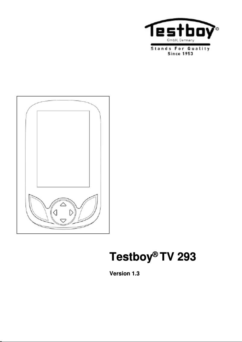 Página 1 del manual Manual de usuario Testboy TV 293