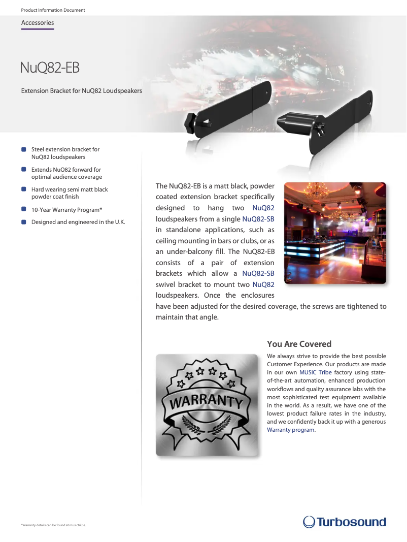 Page n°1 - Fiche technique Turbosound NuQ82-EB