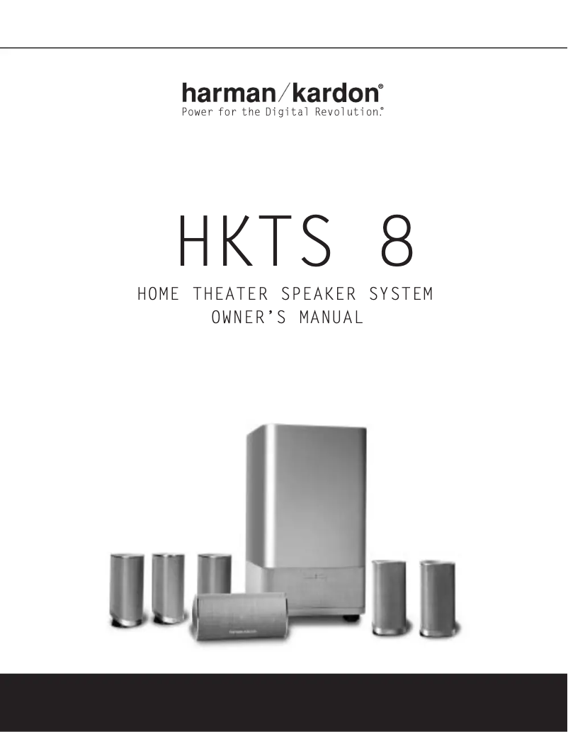 Page n°1 - Manuel utilisateur Harman Kardon HKTS 8