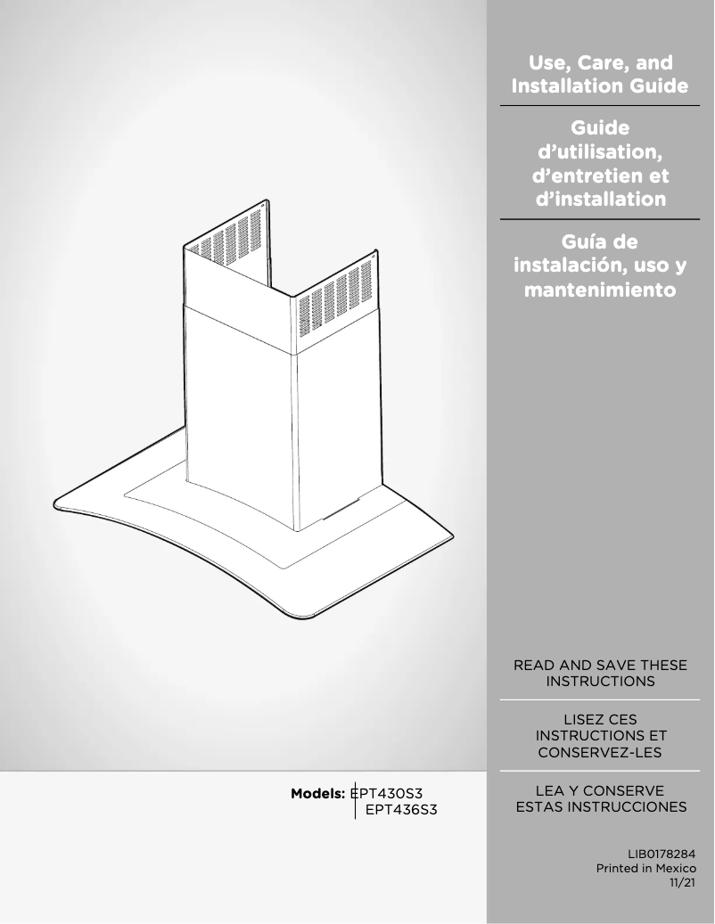 Page 1 de la notice Manuel utilisateur Elica Potenza EPT436S2