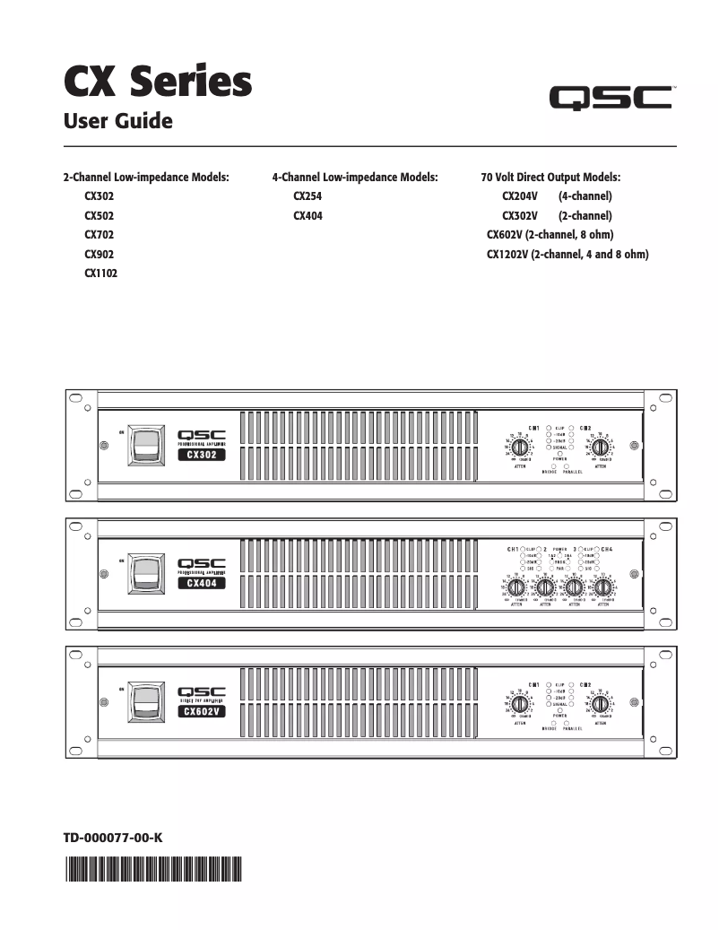 Imagen de la primera página del manual del dispositivo CX204V