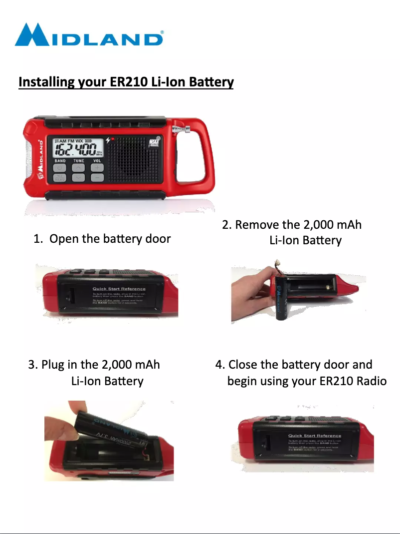 Image de la première page du manuel de l'appareil E+READY ER210