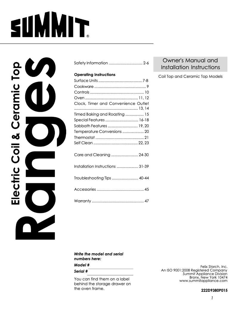Image de la première page du manuel de l'appareil REX207SSRT