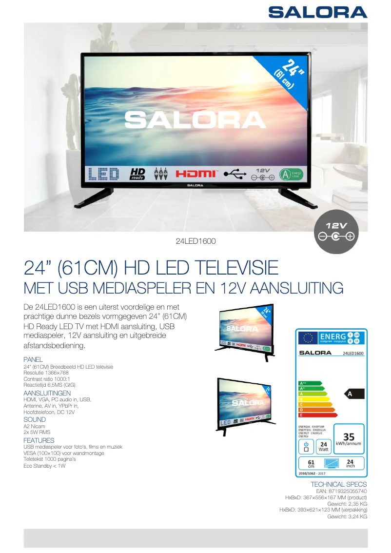 Image de la première page du manuel de l'appareil 24LED1600