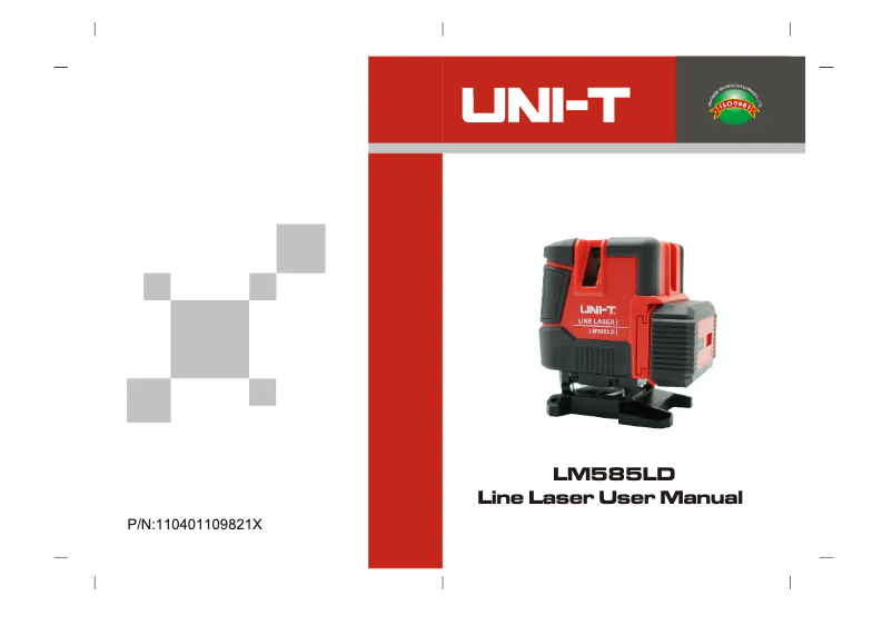 Page n°1 - Manuel utilisateur Uni-T LM585