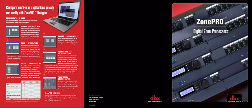 Page 1 de la notice Brochure DBX ZonePRO 1260m
