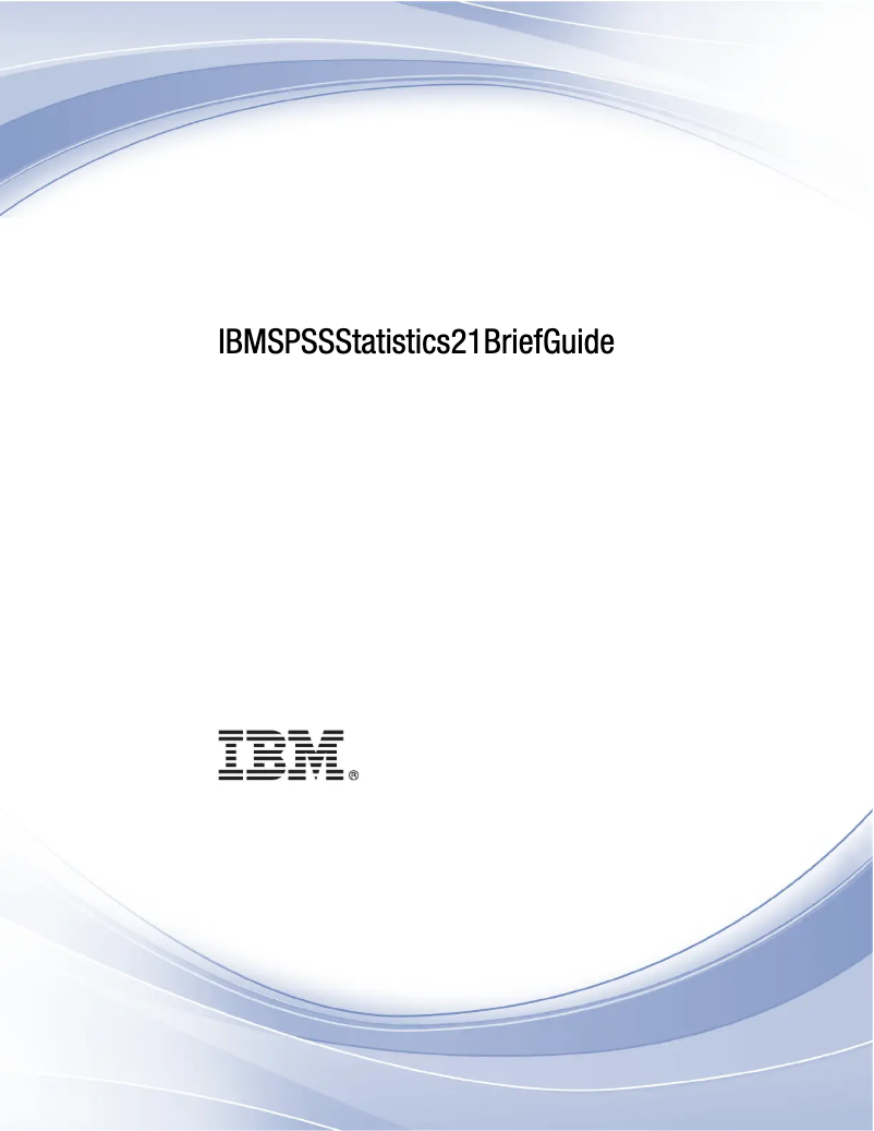 Page n°1 - Manuel utilisateur IBM SPSS 21