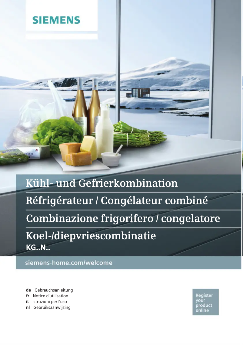 Image de la première page du manuel de l'appareil KG36NXI40