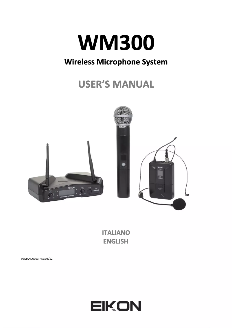 Page n°1 - Manuel utilisateur Eikon WM300DM