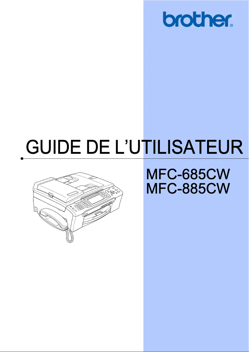 Page 1 de la notice Manuel utilisateur Brother MFC-685CW