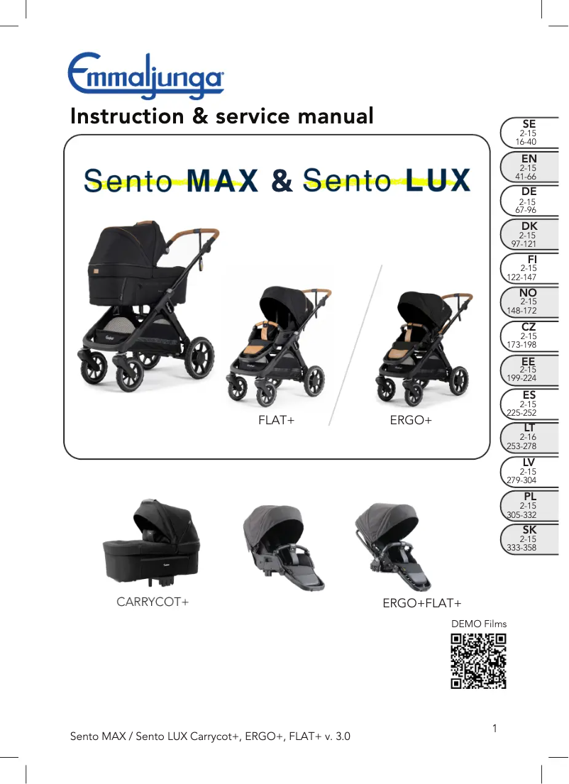 Image de la première page du manuel de l'appareil Sento Max