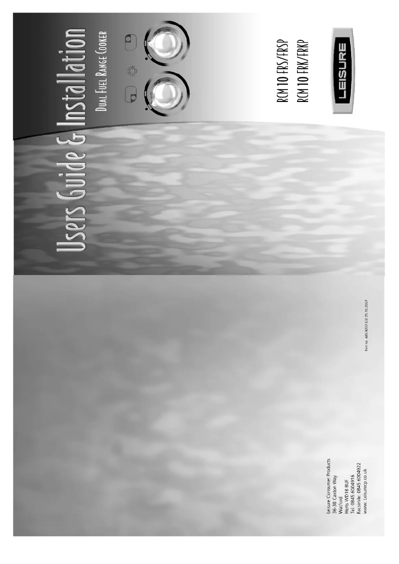 Page n°1 - Manuel utilisateur Leisure RCM10FR