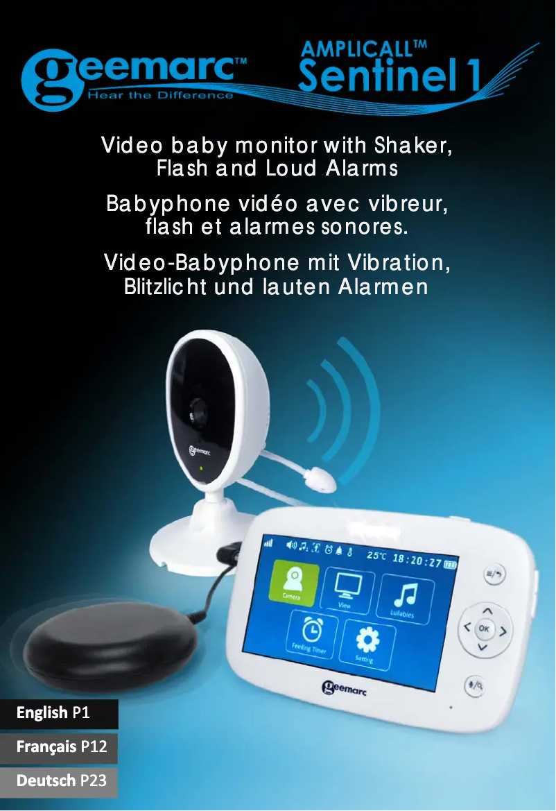Page 1 de la notice Manuel utilisateur Geemarc AMPLICALL SENTINEL