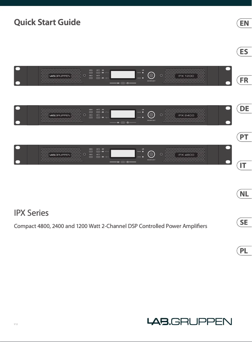 Image de la première page du manuel de l'appareil IPX 1200