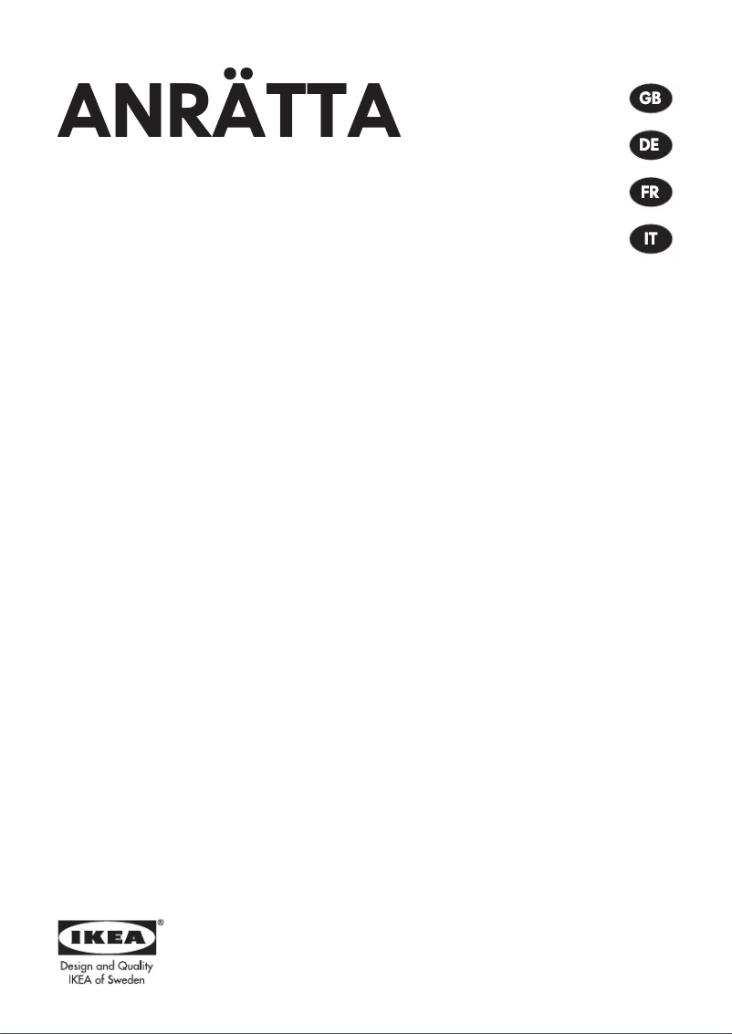 Image de la première page du manuel de l'appareil ANRÄTTA 604.117.20