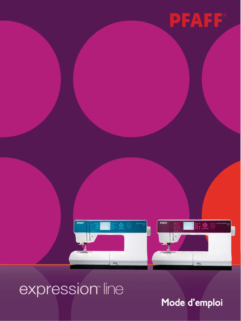 Page 1 de la notice Manuel utilisateur Pfaff Quilt Expression 4.2