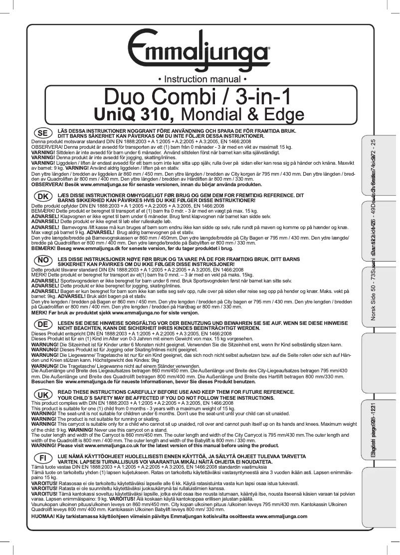 Image de la première page du manuel de l'appareil Mondial 3-in-1
