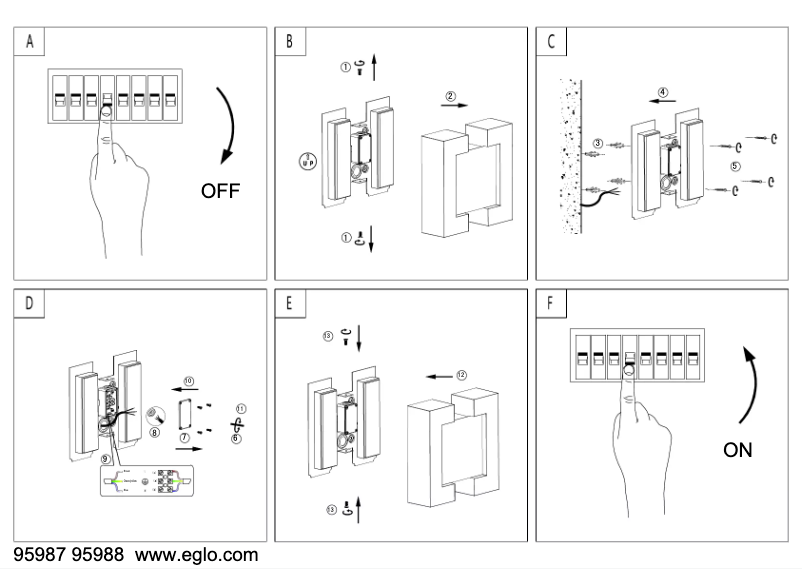 Page 1 de la notice Manuel utilisateur Eglo Sitia