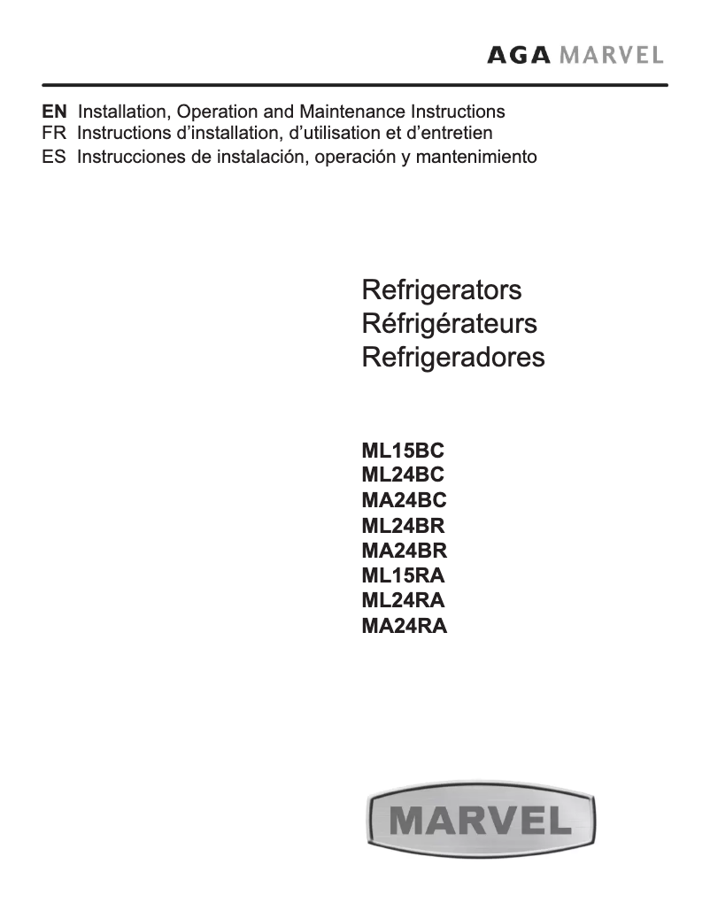 Image de la première page du manuel de l'appareil ML15RAP2LP