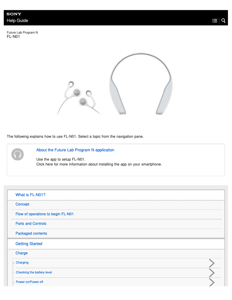 Page n°1 - Manuel utilisateur Sony FL-N01