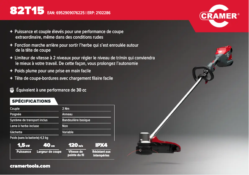 Página 1 del manual Manual de usuario Cramer 82T15