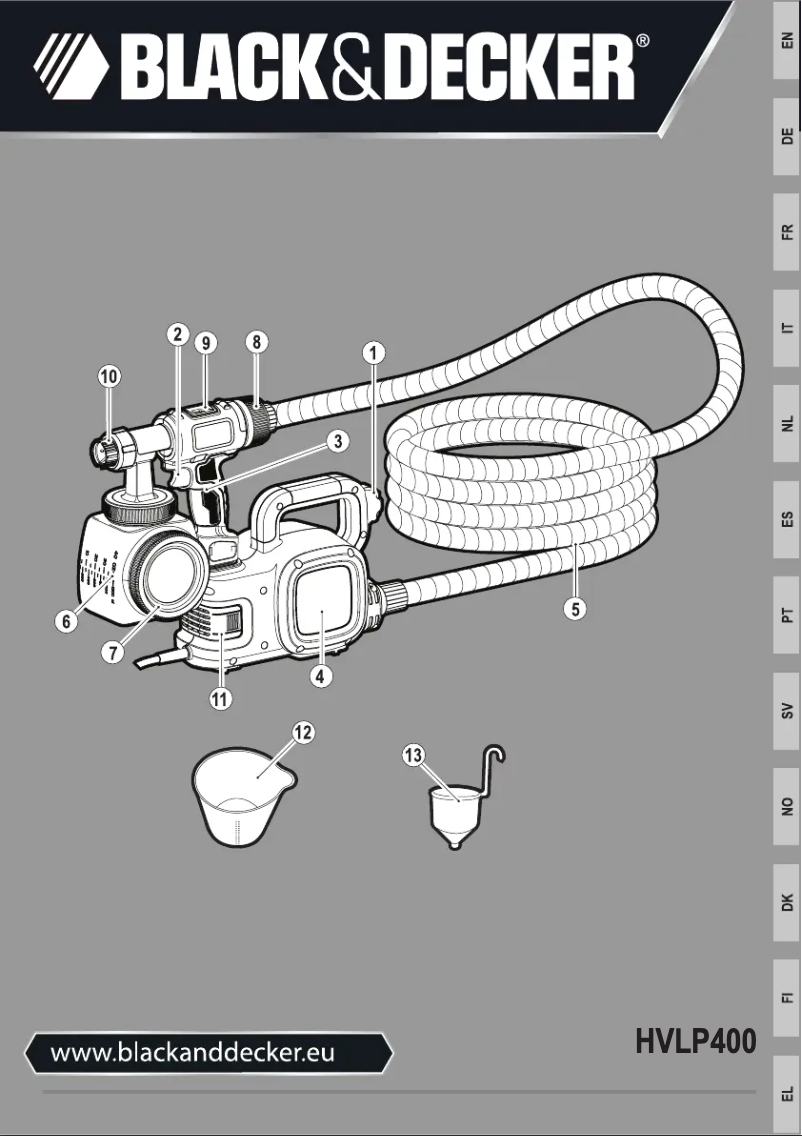Imagen de la primera página del manual del dispositivo HVLP400
