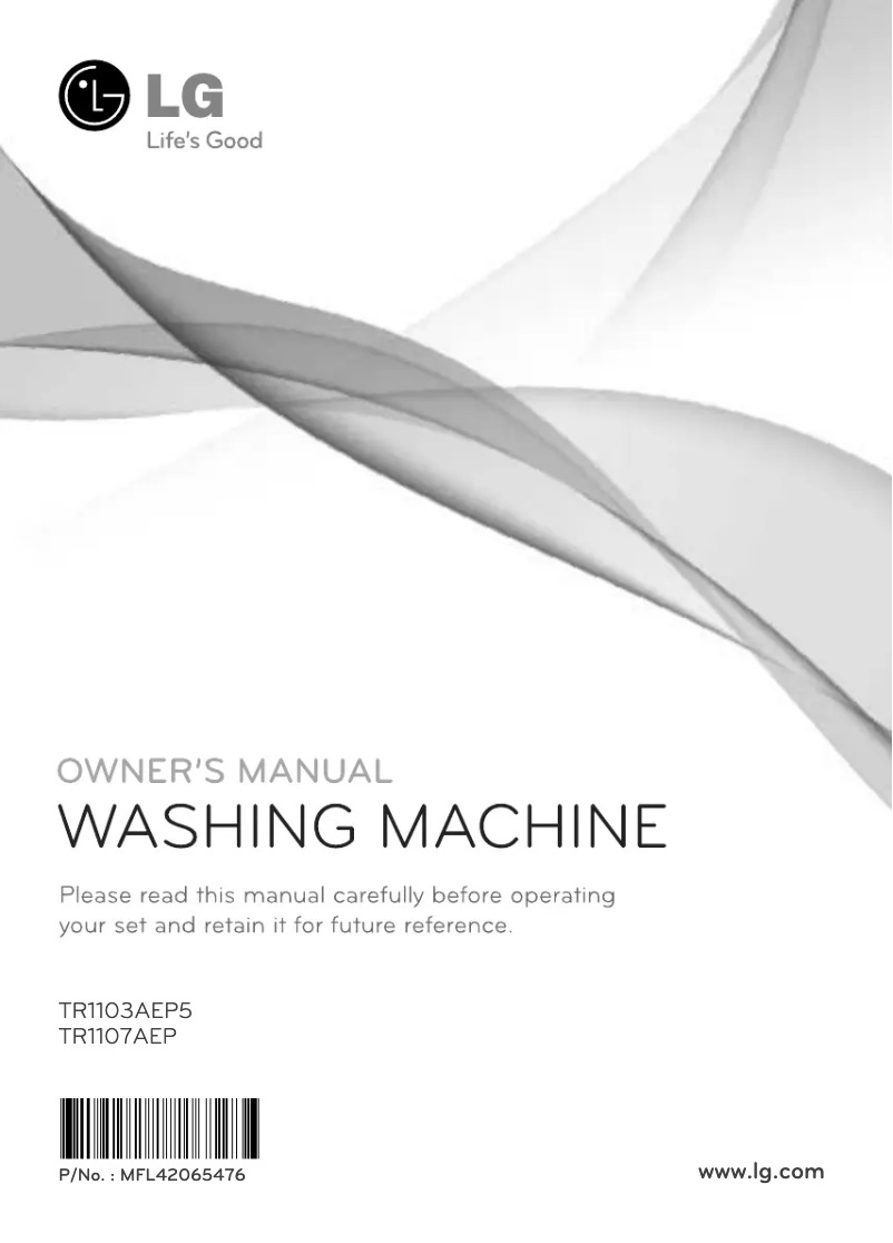 Page n°1 - Manuel utilisateur LG TR1103AEP5