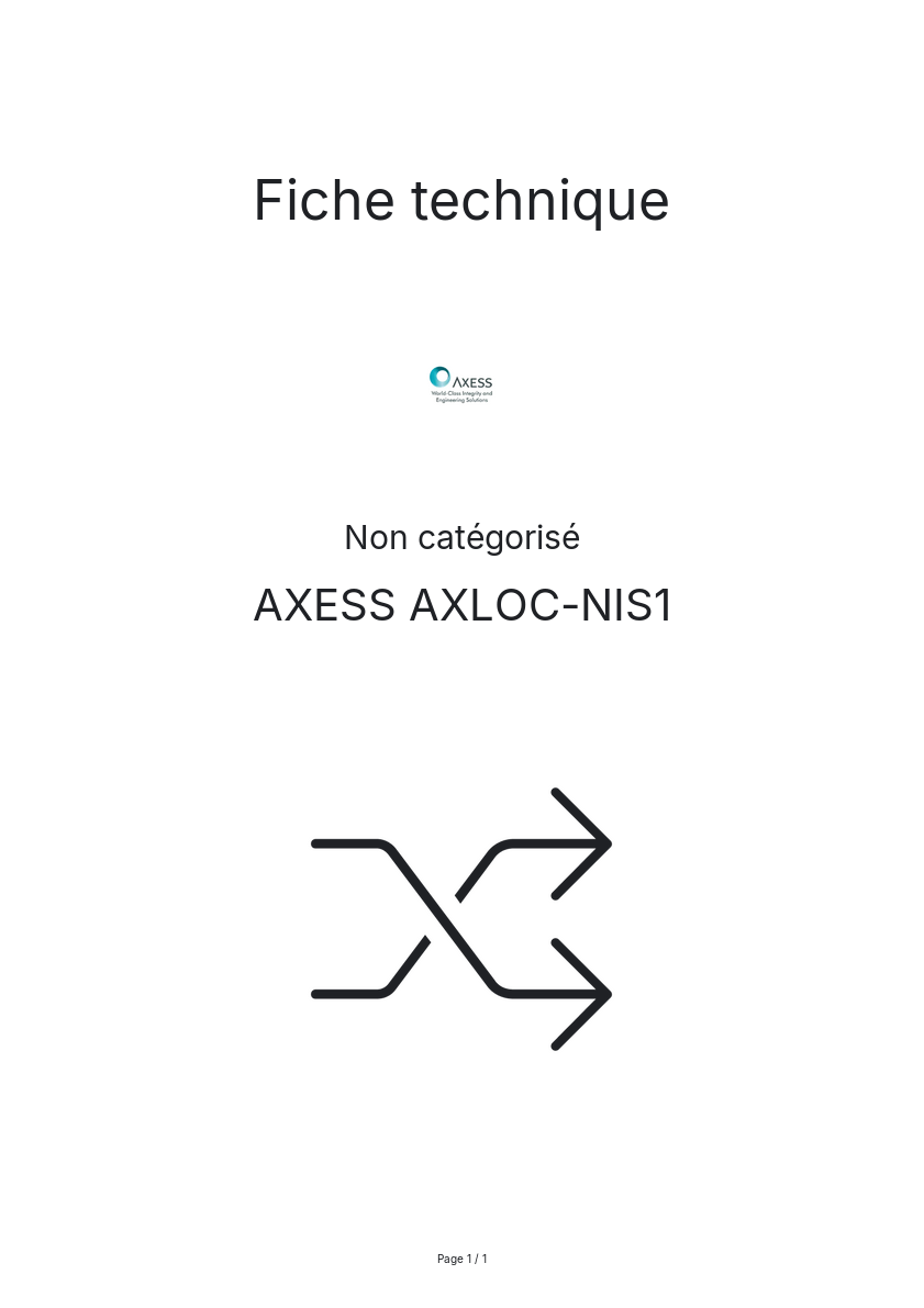 Page n°1 - Fiche technique AXESS AXLOC-NIS1