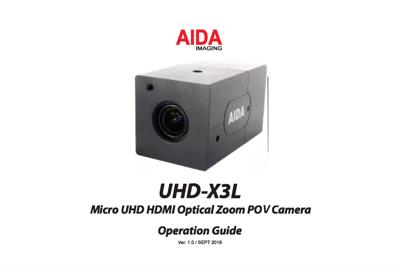 Page n°1 - Manuel utilisateur Aida UHD-X3L