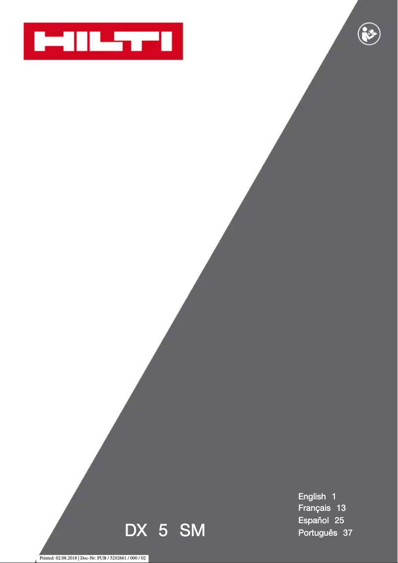 Page n°1 - Manuel utilisateur Hilti MX SM