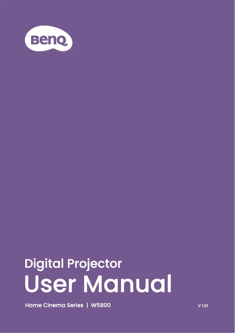 Page n°1 - Manuel utilisateur BenQ W5800