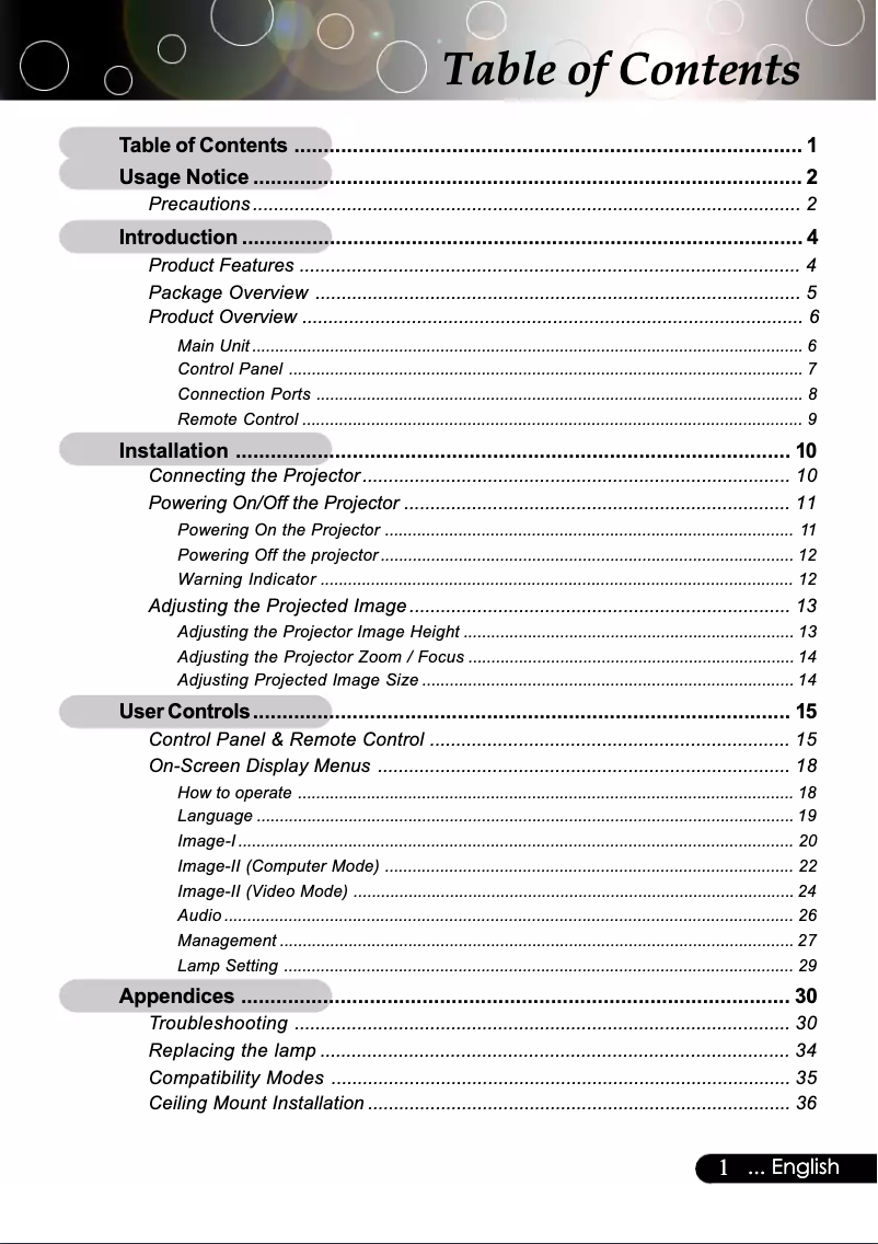 Image de la première page du manuel de l'appareil EP739