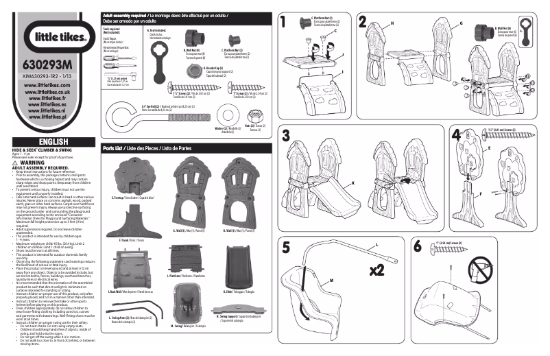 Page n°1 - Manuel utilisateur Little Tikes Climber & Swing
