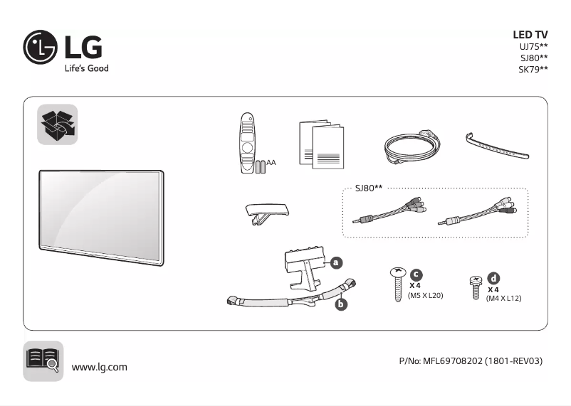 Page 1 de la notice Manuel utilisateur LG 65SK7900PVB