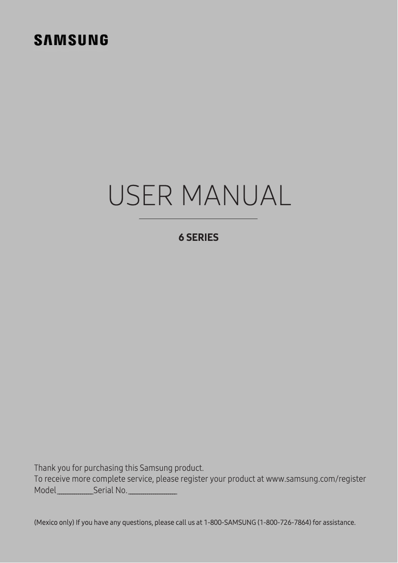Page 1 de la notice Manuel utilisateur Samsung UN55KU6400F