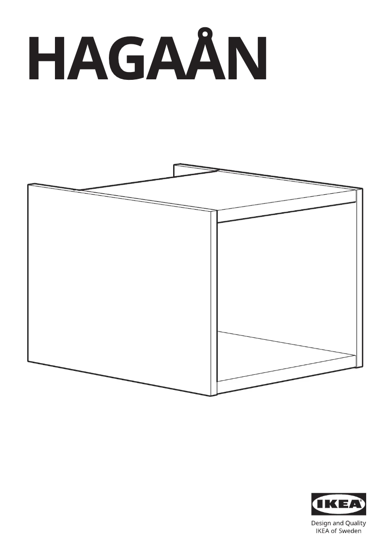 Page 1 de la notice Manuel utilisateur Ikea HAGAÅN 405.355.14
